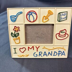 I love my grandpa photo frame, 2x3 photo, back loading, multicolored, memories